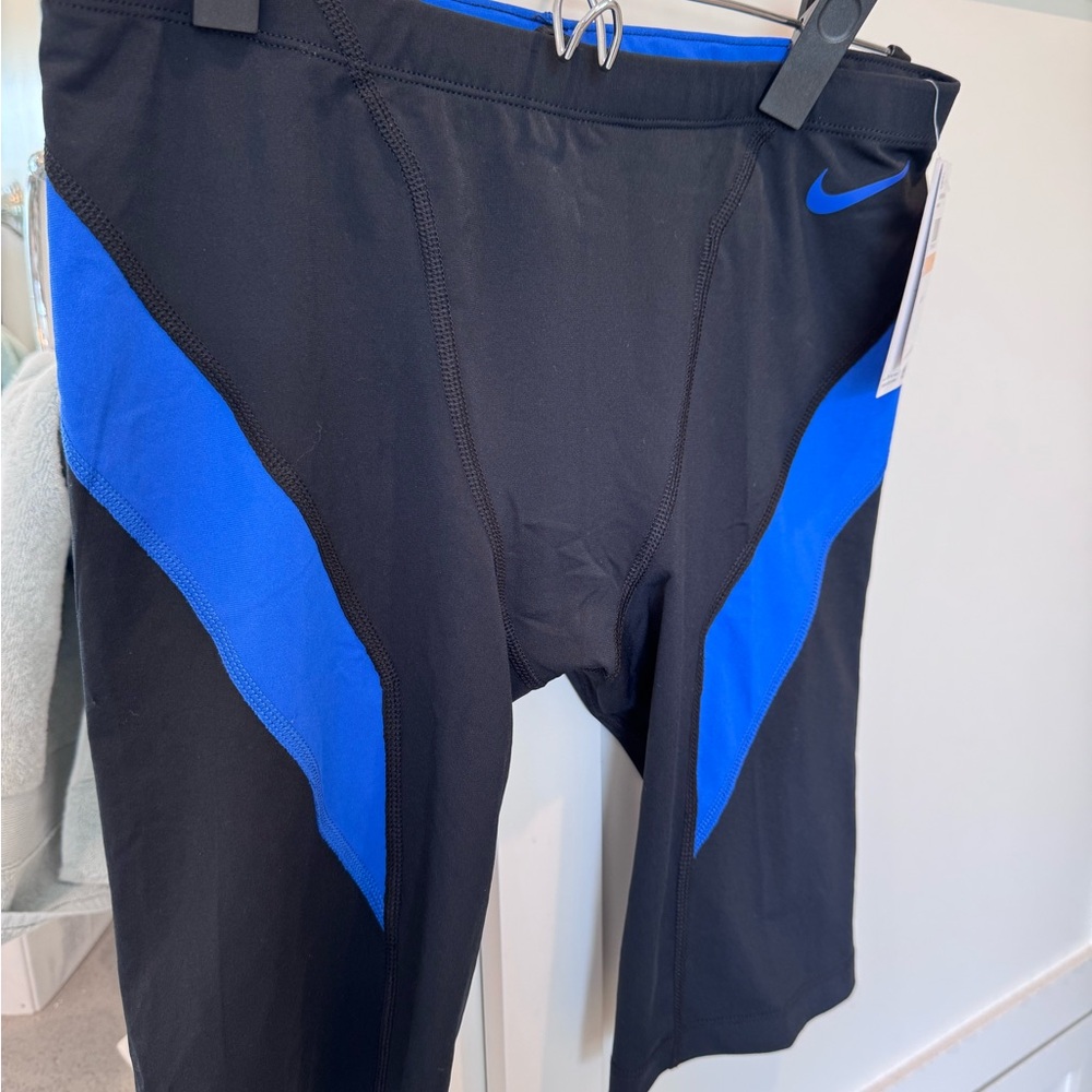 Nike Black and Blue swim bottoms Performance Fit. Swim team